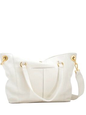 Hammitt White Leather Tote with Gold Hardware